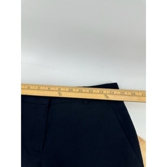 Theory Women's Navy Blue Wool Blend Flare Leg Dress Pants Size 4 - Picture 8 of 10